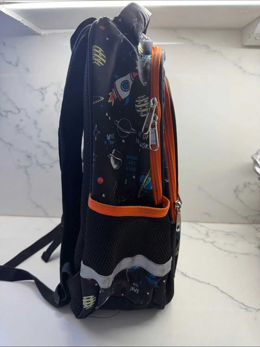 Kids Rocket Backpack - Black with Orange Trim